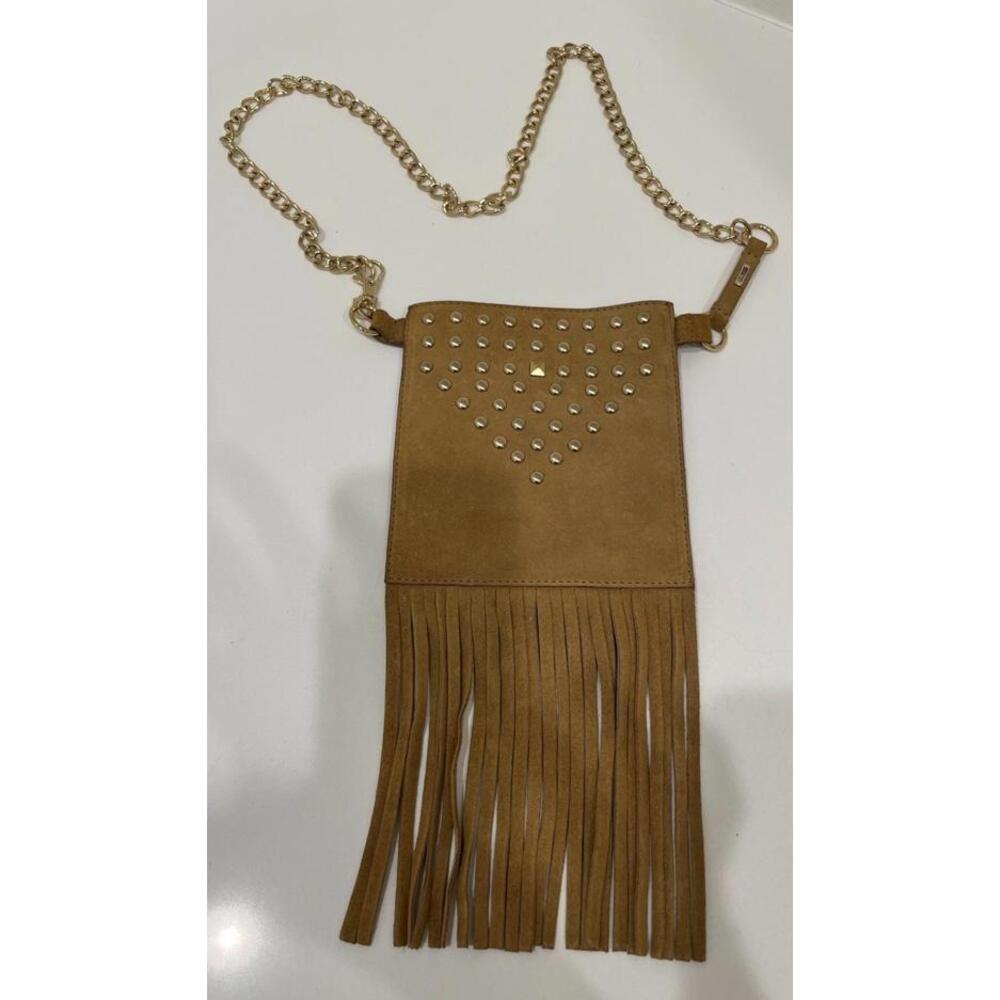 Guess Fringe Crossbody Bag Small Leather Shoulder Bag - Excellent